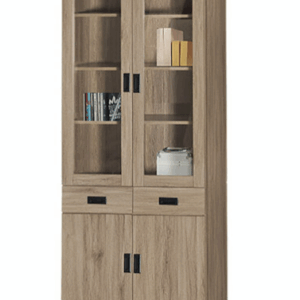 F247-2 灰橡中抽書櫃