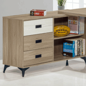 F243-6 路易士灰橡色側邊櫃 *1活動隔板