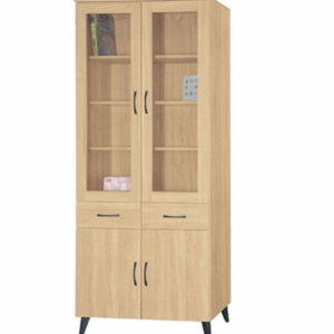 F241-4 寶馬梧桐3*7尺中抽書櫃 ⊙4片活動隔板