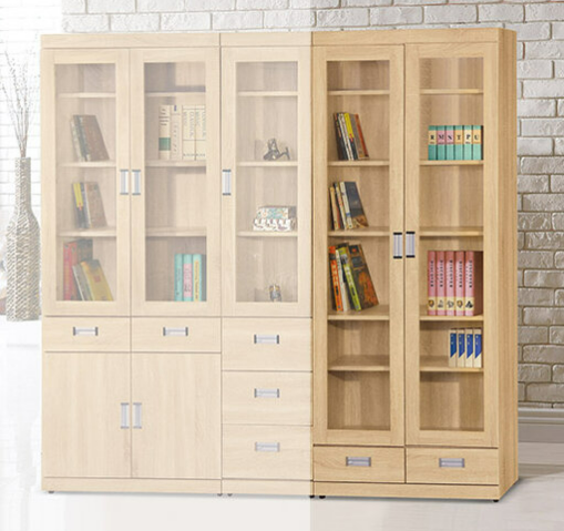 F242-3 北原橡木2.7*6.5尺下抽書櫃