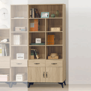 F246-3 原木色2.7*6尺書櫃