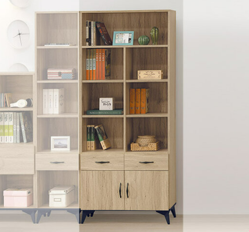 F246-3 原木色2.7*6尺書櫃