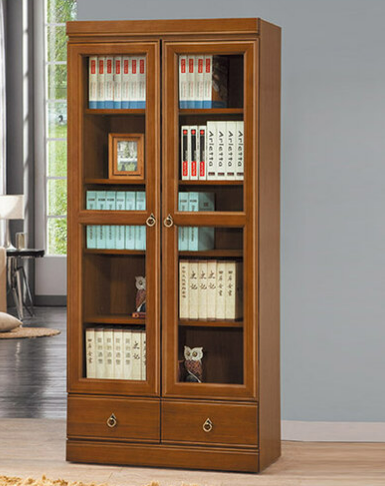 F249-4 樟木色3*6尺下抽書櫃