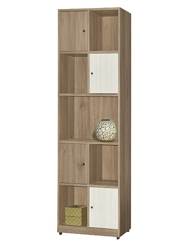 F247-5 路易士灰橡色2.1尺多功能書櫃