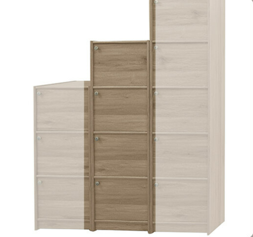 F258-2 灰橡色浮雕耐磨皮4門收納櫃