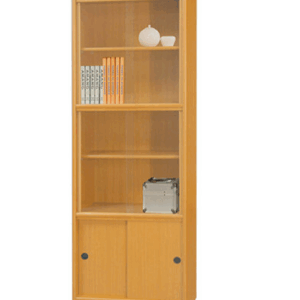 F251-5 赤陽色2*6尺玻璃門書櫃