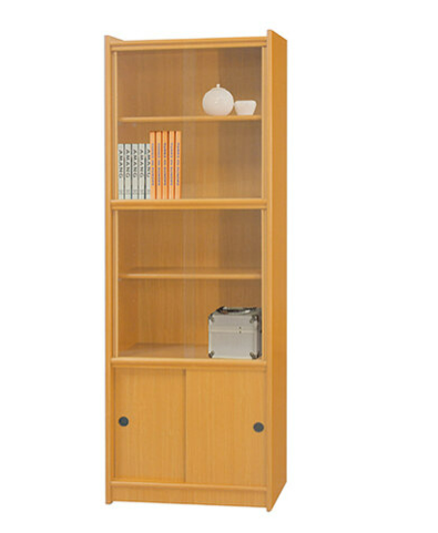 F251-5 赤陽色2*6尺玻璃門書櫃