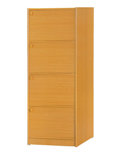 F259-2 赤陽色耐磨皮4門收納櫃