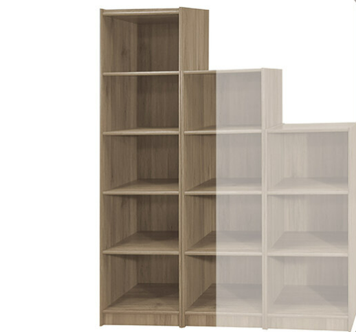 F257-4 灰橡色5格開放書櫃