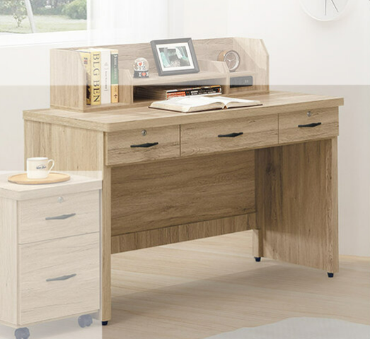 F276-4 原木色4尺書桌下座 不含上座