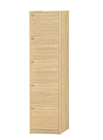 F258-6 梧桐色耐磨皮5門收納櫃