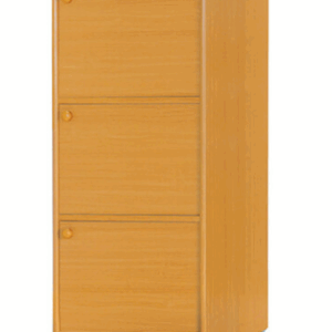 F258-7 赤陽色耐磨皮3門收納櫃