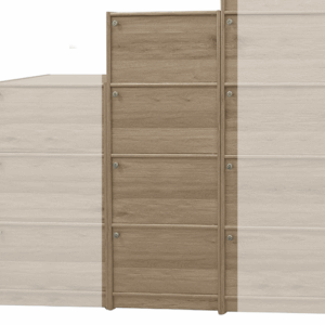 F259-5 灰橡色耐磨皮4門收納櫃