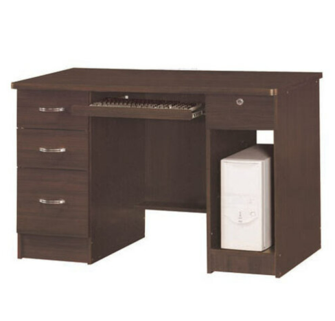 F265-4 456-1#胡桃色4尺書桌  鍵盤鋼珠軌道