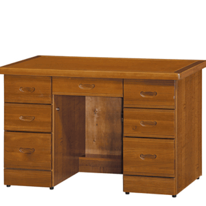 F262-4 樟木色4.2尺辦公桌 附連環鎖