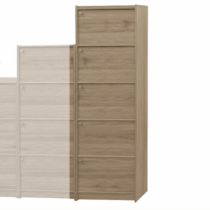 F259-6 灰橡色耐磨皮5門收納櫃