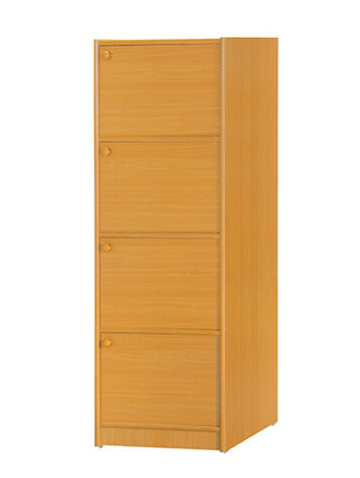 F258-8 赤陽色耐磨皮4門收納櫃