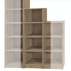 F257-8 灰橡色4格開放書櫃