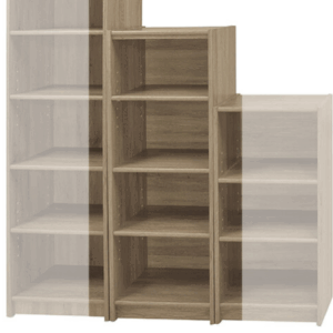 F256-8 灰橡色4格開放書櫃