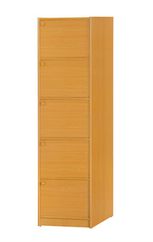 F258-9 赤陽色耐磨皮5門收納櫃