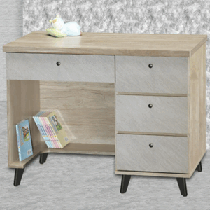 F262-5 年輪3.5尺鐵腳書桌