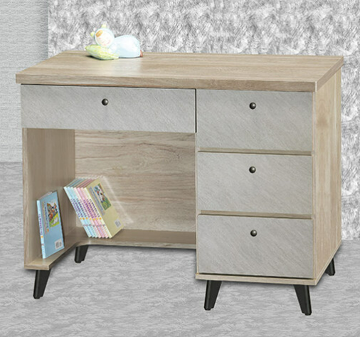 F262-5 年輪3.5尺鐵腳書桌