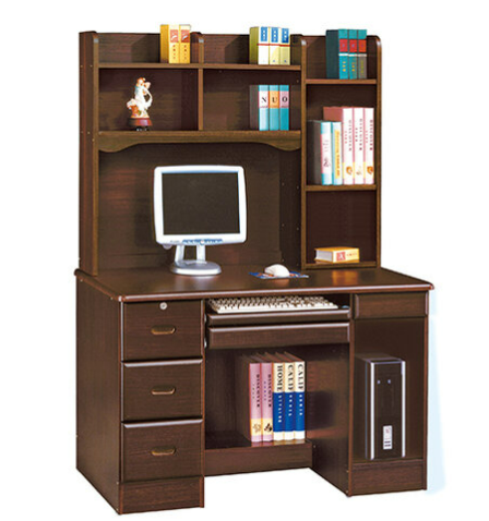 F272-1 603胡桃色4尺電腦書桌 全組