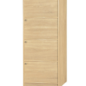 F259-8 梧桐色浮雕耐磨皮4門收納櫃