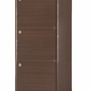 F258-10 胡桃色耐磨皮3門收納櫃