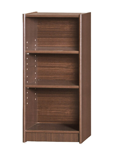 F256-10 胡桃色3格開放書櫃