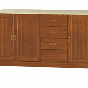 F284-1 樟木色6尺收納櫃 12MM白岩板 下座