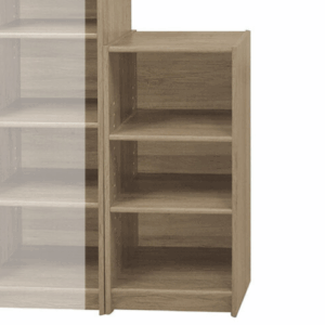 F256-12 灰橡色3格開放書櫃