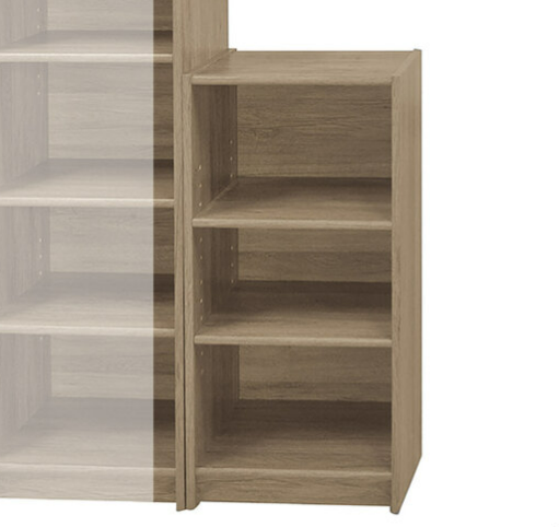 F256-12 灰橡色3格開放書櫃