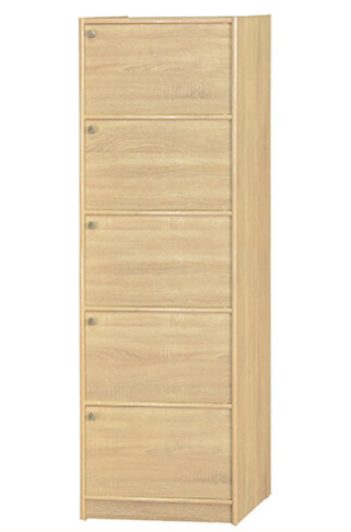 F259-9 梧桐色耐磨皮5門收納櫃