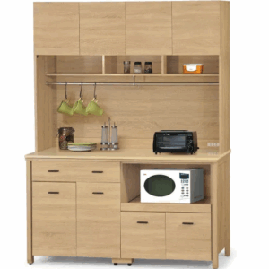 F295-3 北原5尺拉盤收納櫃 全組上+下 12MM白岩板