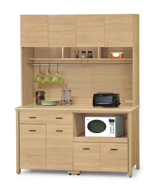 F295-3 北原5尺拉盤收納櫃 全組上+下 12MM白岩板