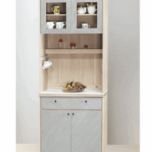 F290-4 年輪2.7尺餐櫃 全組上+下