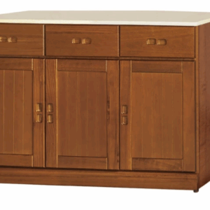 F284-3 樟木色4子收納櫃 12MM白岩板下座