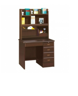 F272-7 606胡桃色3尺書桌(全組+鴨頭燈)