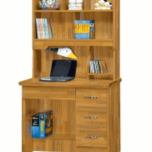 F273-5 集成柚木3尺書桌 全組