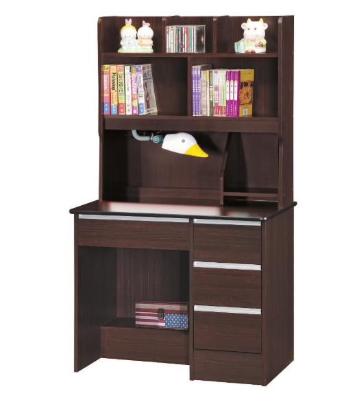 F274-5 512胡桃色書桌 全木心板 無美背