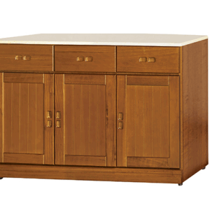 F284-4 樟木色4尺收納櫃 白沙石面