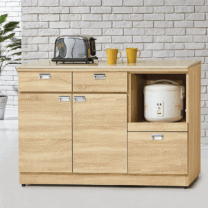 F298-3 和風北原4尺拉盤收納櫃 下座 12M白岩板