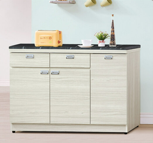 F299-2 和風雪松4尺收納櫃 下座 黑白根石面