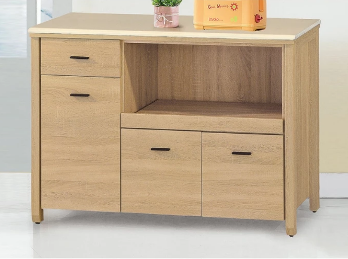 F295-5 北原4尺收納櫃 下座 12MM白岩板