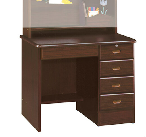 F272-8 606#胡桃色3尺書桌 下座