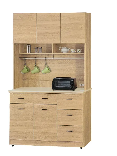 F297-5 北原4尺收納櫃 全組上+下 12MM白岩板