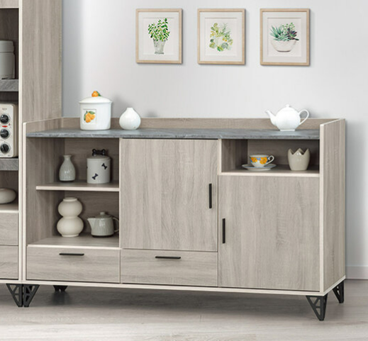 F308-2 赫洛斯淺灰橡5尺餐櫃