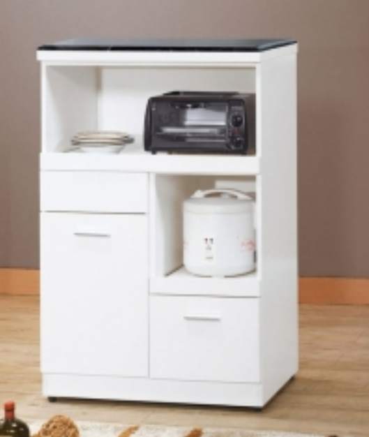 F306-2 條紋白2.7尺拉盤收納櫃 白岩板