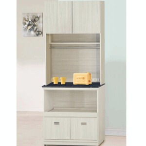 F301-5 雪松2.7尺拉盤收納櫃 全組 上+下 12MM白岩板